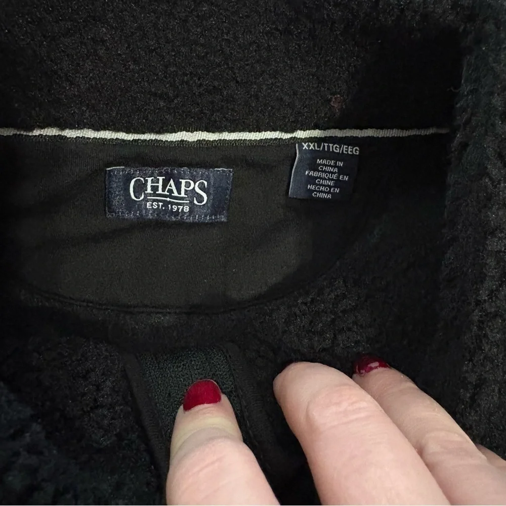 Chaps Buffalo Plaid Fair Isle Knit Sweater Sweatshirt NEW XL or XXL Red Black
